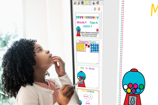 Image of student interacting with lesson on the ActivPanel