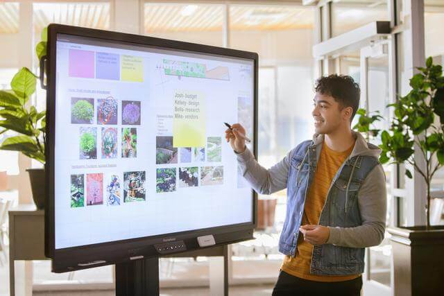 ActivPanel 9 Premium with student working on group project