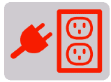 This image describes plugging the ActivPanel 9 into an electrical outlet for power.