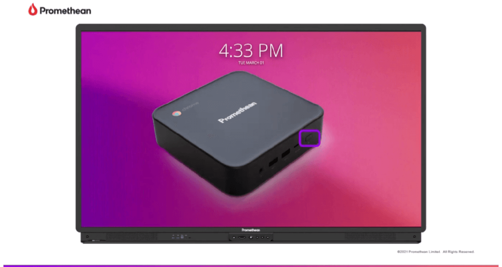 A screen shows both the ActivPanel 9 and Chromebox.