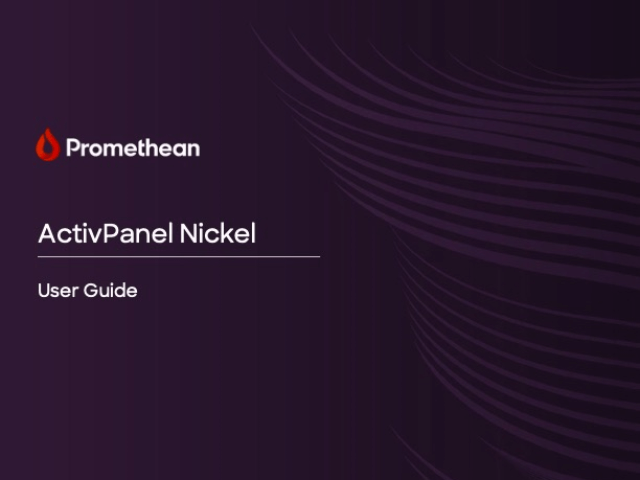 ActivPanel Nickel User Guide